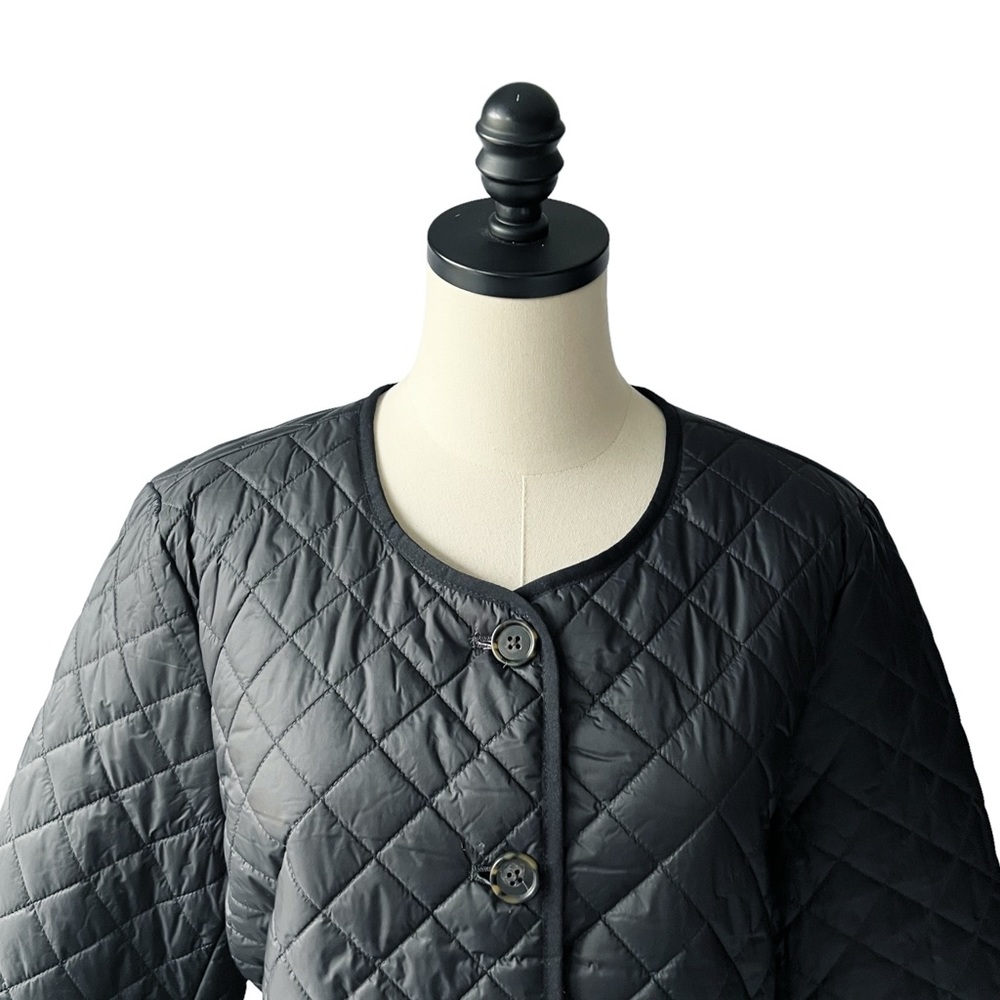 J. Crew Black Quilted Lightweight Lady Jacket | 14 NEW - Picture 4 of 14